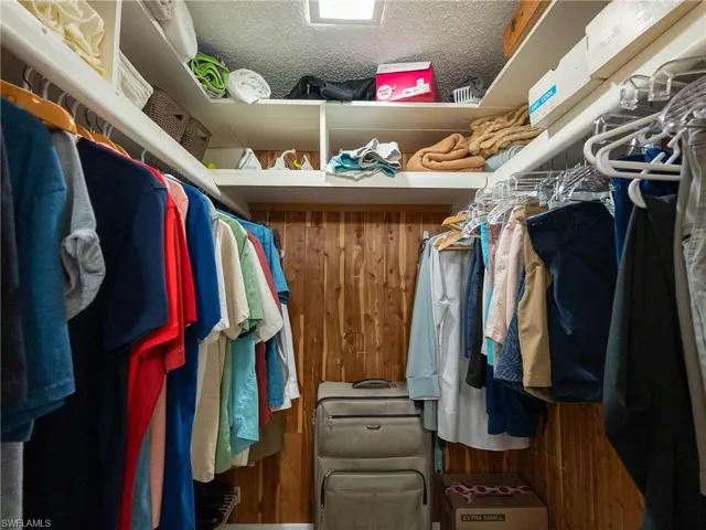 View of walk in closet