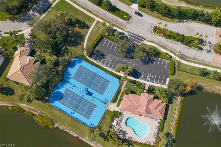 Drone / aerial view of a nearby body of water