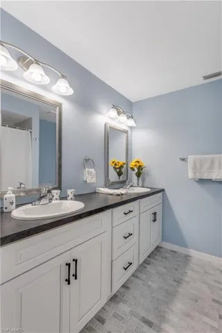 Bathroom featuring vanity