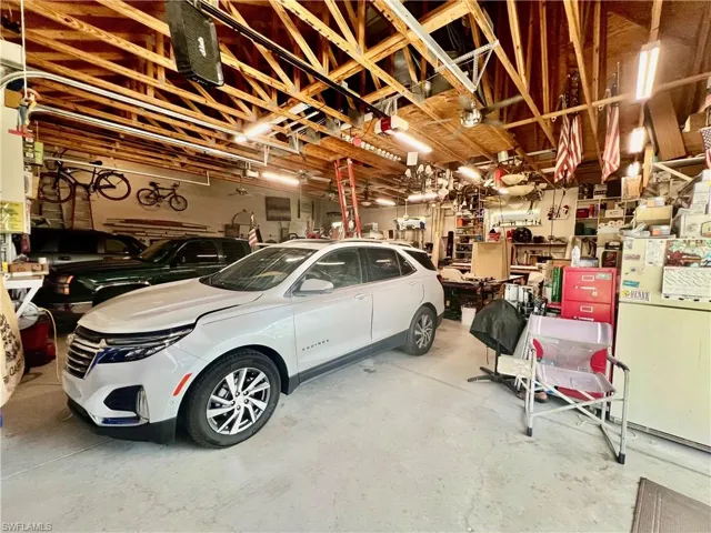 Interior of detached garage.