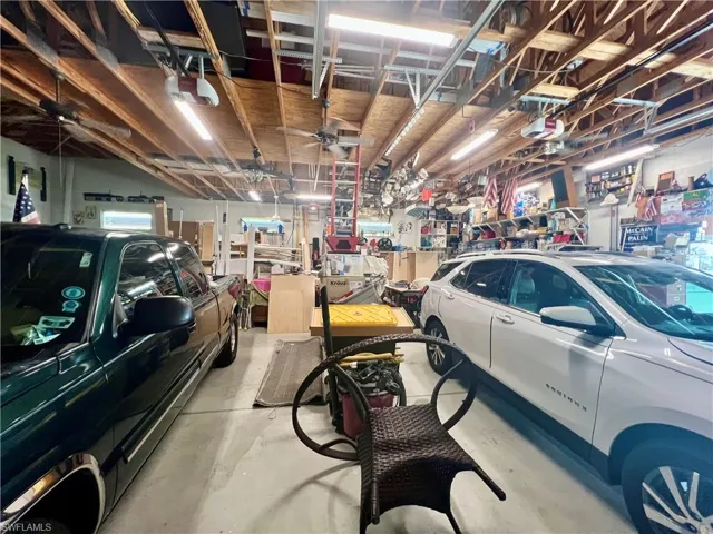 Interior of detached garage.