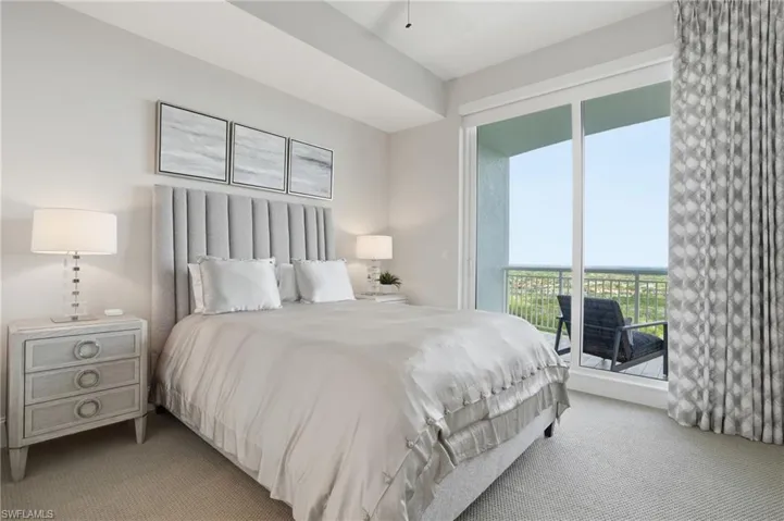 Large guest suite with direct access to the east facing balcony.