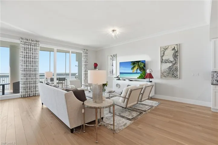 Notice the gorgeous hardwood flooring.