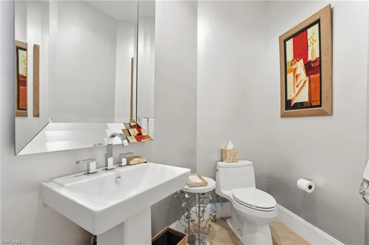 Sophisticated powder room.