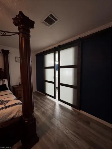 Beautiful barn doors leading into the Master Bathroom