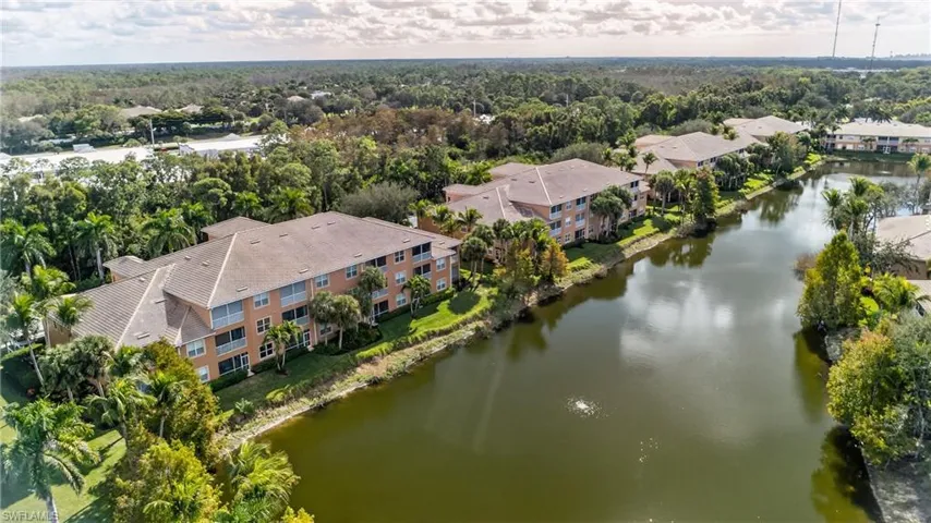 Drone / aerial view of a large body of water