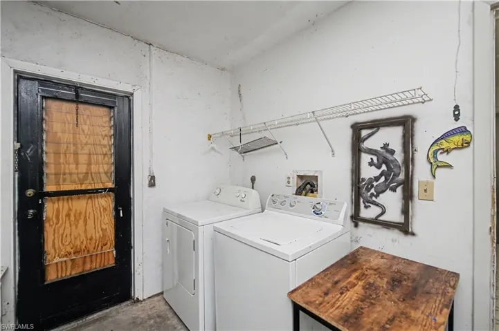 Washer and dryer in garage