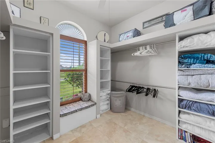 View of walk in closet