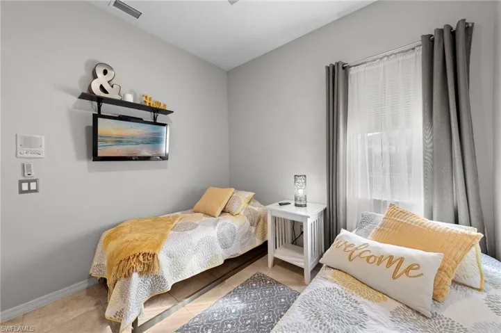 Bedroom featuring tile patterned floors