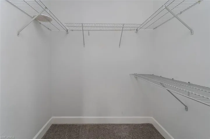 Walk in closet featuring carpet