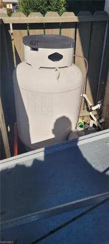 Exterior view of propane tank