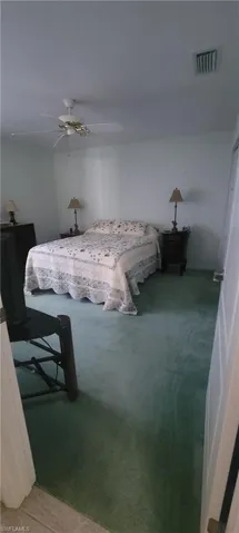 Bedroom with a ceiling fan