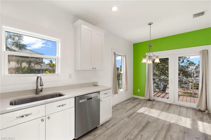 Kitchen looking to Dining room with a view!
