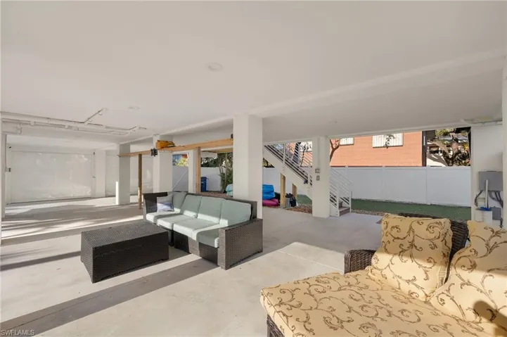 View of the covered outdoor living space