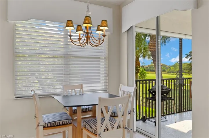 Breakfast nook in kitchen.