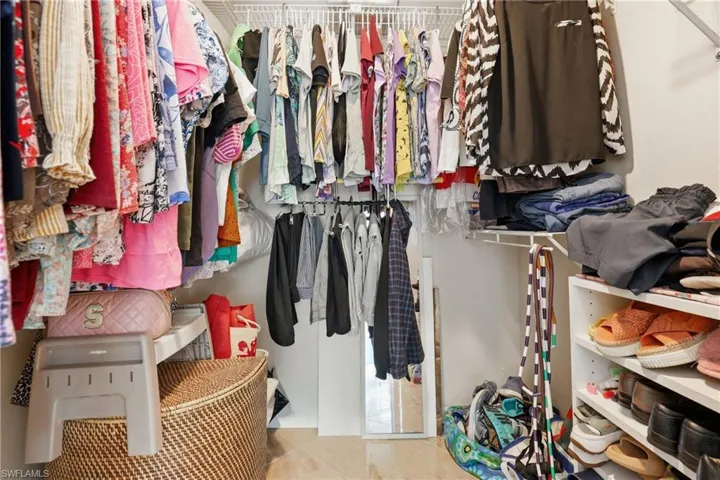 Large Walk-in Primary Closet Area.