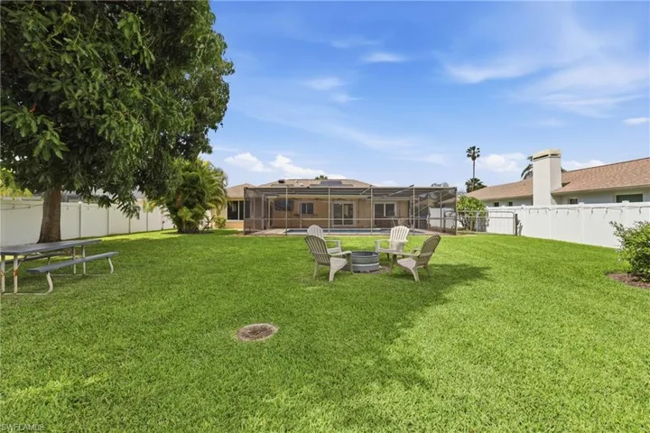 Large Backyard offers space for Games/Sports/ Enjoyment.