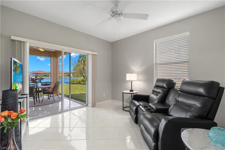 Den or 3rd Bedroom with Ceiling Fan and Lakeviews