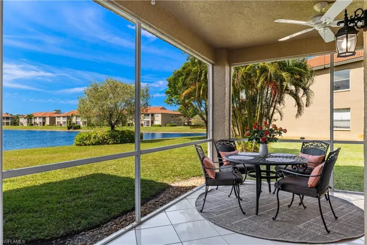 Screened Lanai with Lake and Sunset Views