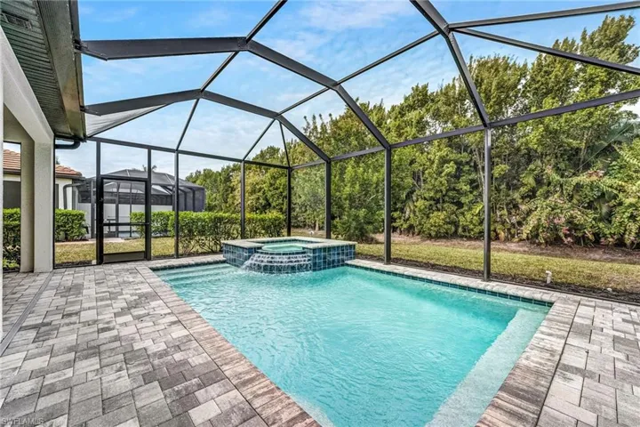 Your own private heated pool creates the perfect backyard retreat.