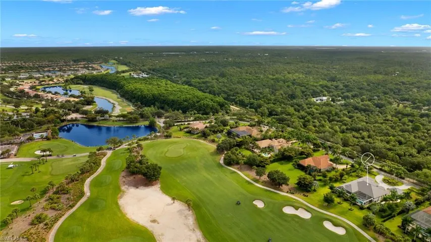 Aerial view of Talon 9 fairway