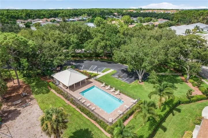 Community pool aerial view
