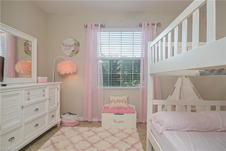 View of tiled bedroom