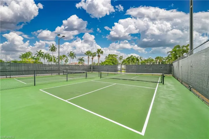View of tennis court