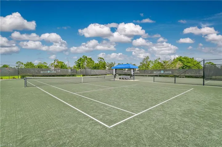 View of tennis court