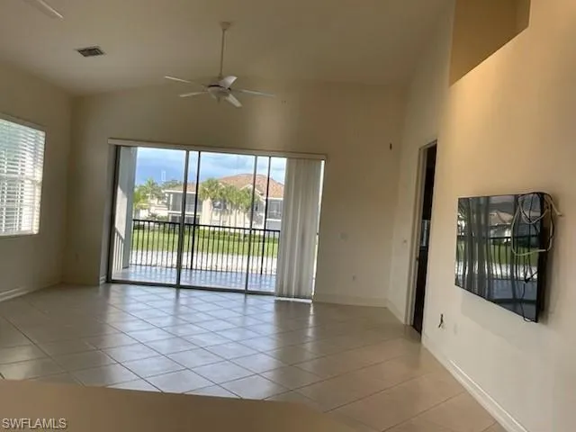 with high vaulted ceiling