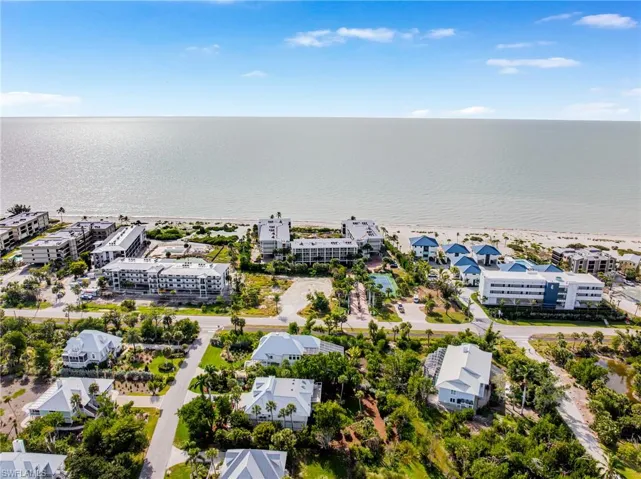 Drone / aerial view of a large body of water