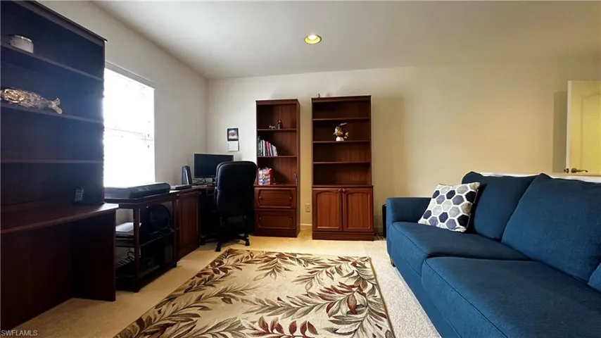 View of carpeted office space