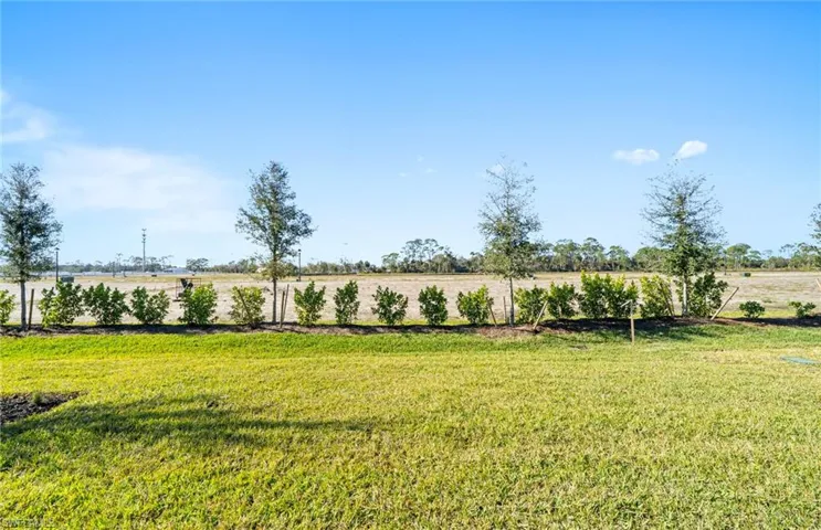 View of grassy yard with a rural view