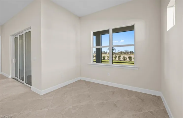 Empty room with baseboards