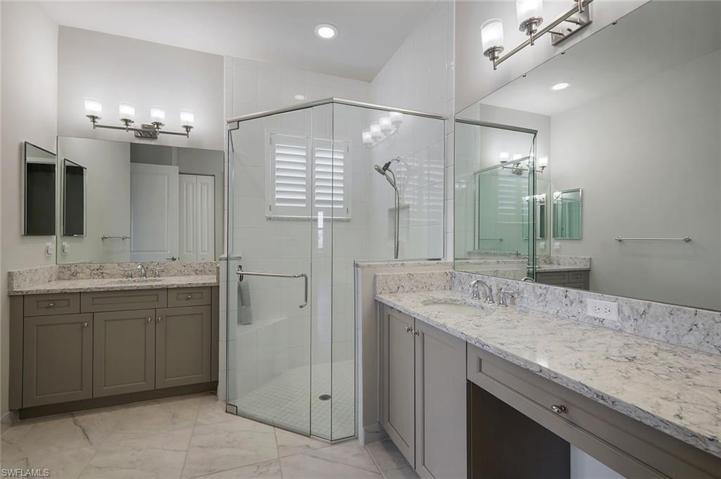 Plenty of room for two in this primary bathroom.