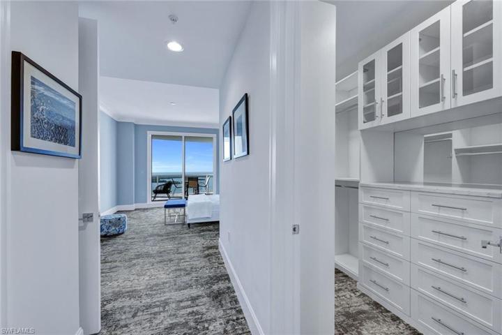 Custom walk-in closets.