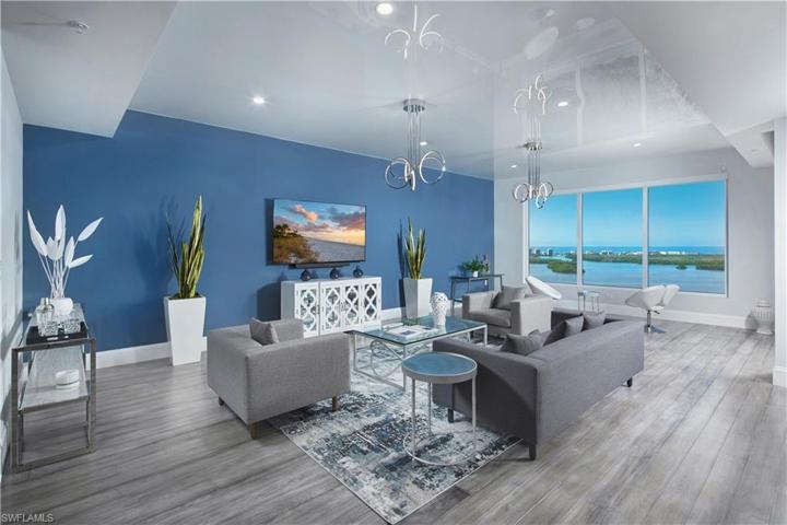 View of living area from kitchen.