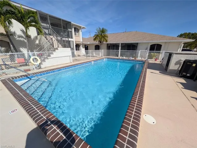 Community pool with stairway