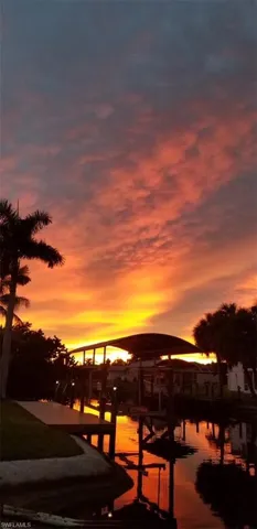Sunset over dock