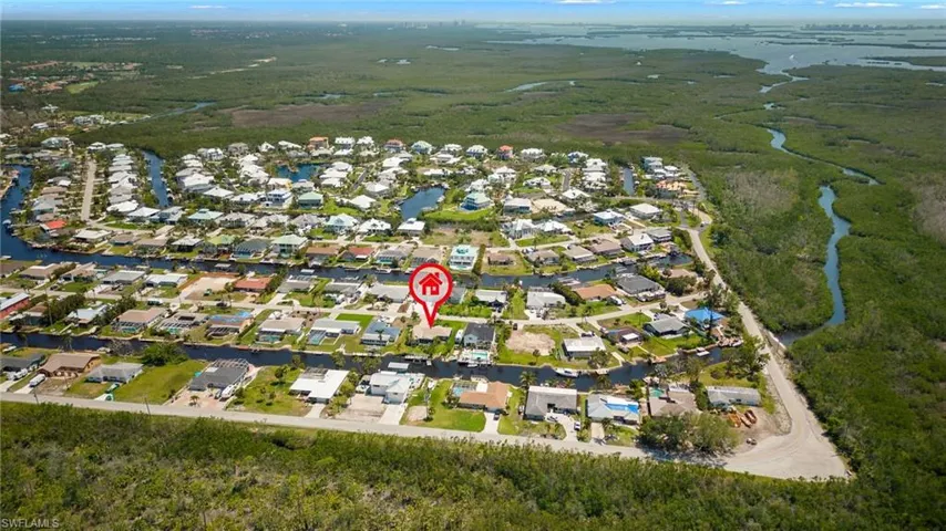 Canal access to Mullock Creek into Estero Bay and the Gulf of Mexico