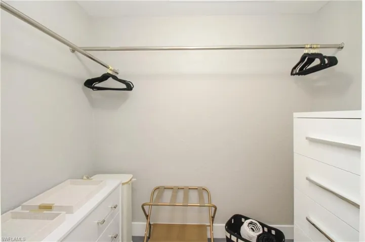 View of walk in closet