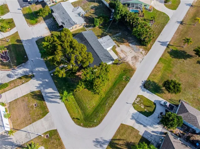 Aerial view of residential area
