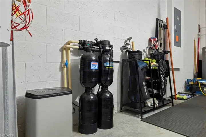Utility room with electric panel