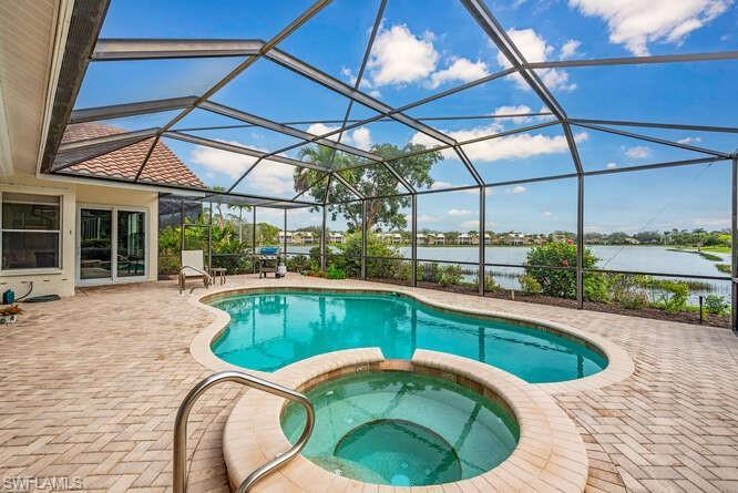 Expansive lake view from pool deck.