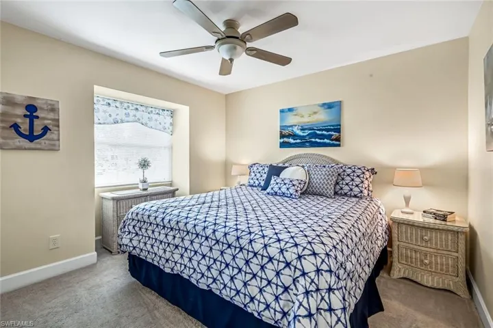 Guest bedroom with lots of natural light.