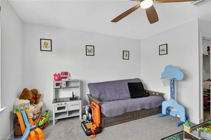 Bedroom being used as playroom