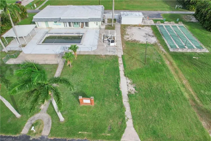 Birds eye view of property