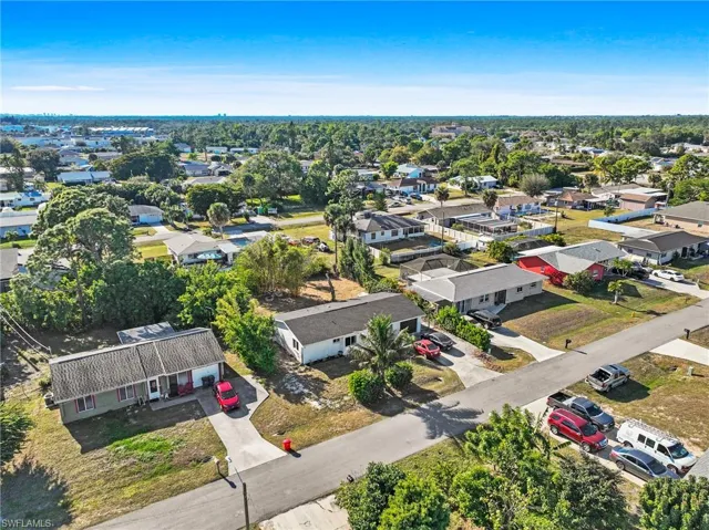Aerial view of residential area