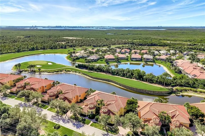 Aerial of Hole #17 on the iconic Shadow Wood Preserve Golf Course