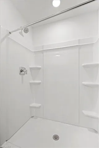 Bathroom with a shower stall